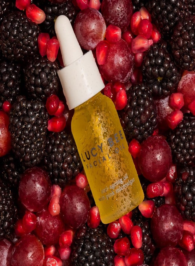 Lucy Bee Face Oil, Certified Organic, Antioxidant Rich Facial Oil, Pink Microalgae, Vitamin E & Squalane, Lightweight & Luxurious, Dermatologist Approved, Cruelty Free & Vegan, 0.6fl oz - Image 3